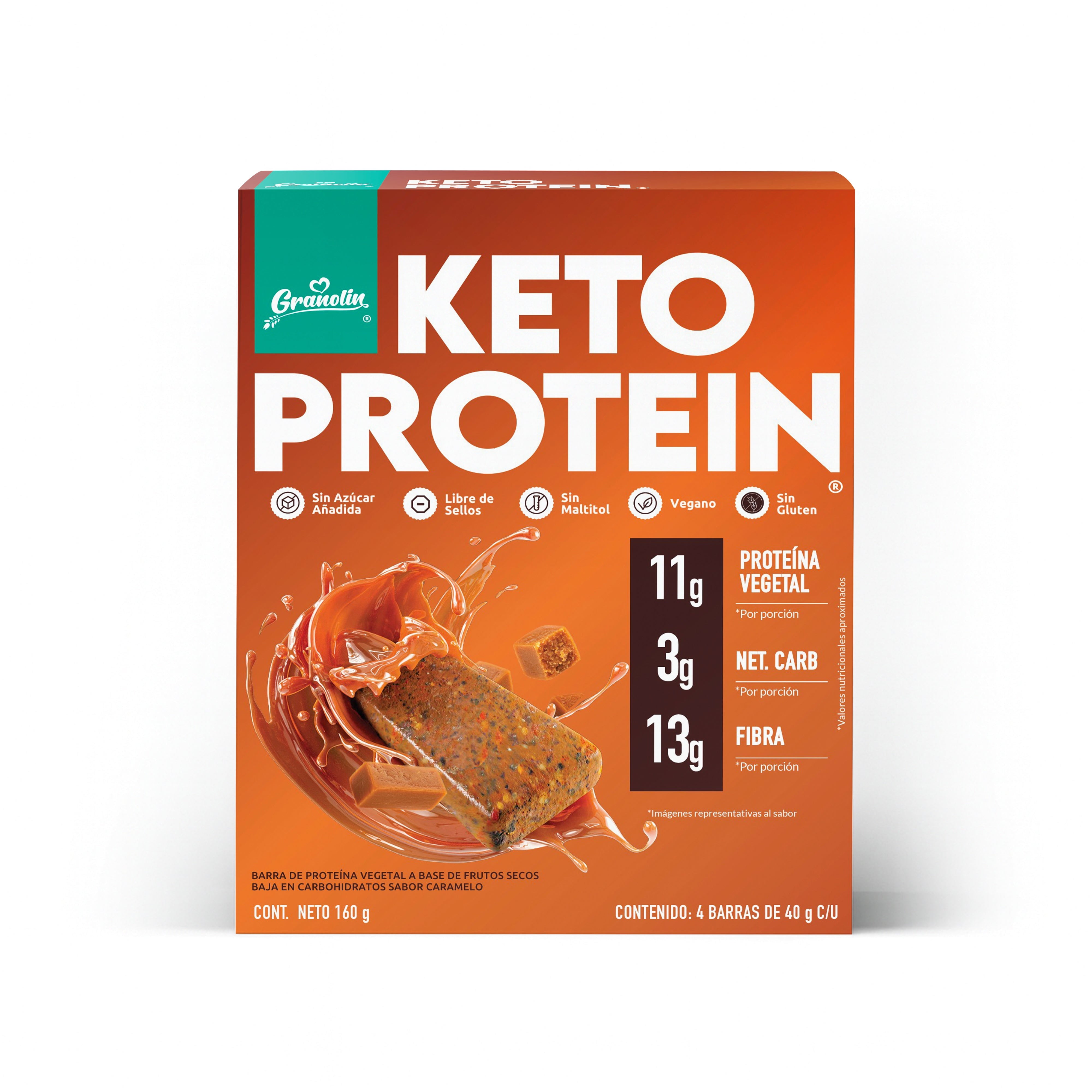 Barritas Keto Protein Caramelo | 4 und