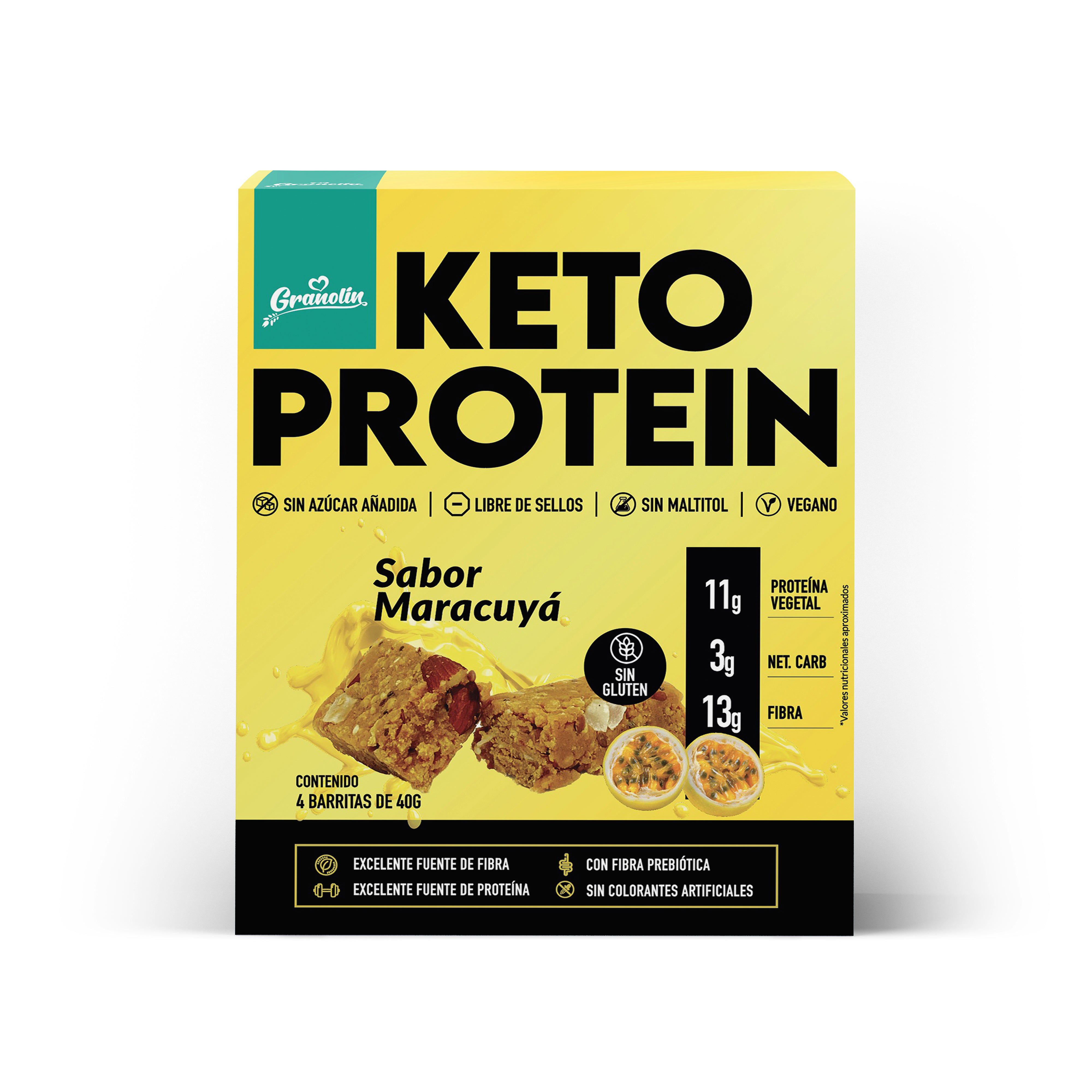 Barritas Keto Protein Maracuyá | 4 und