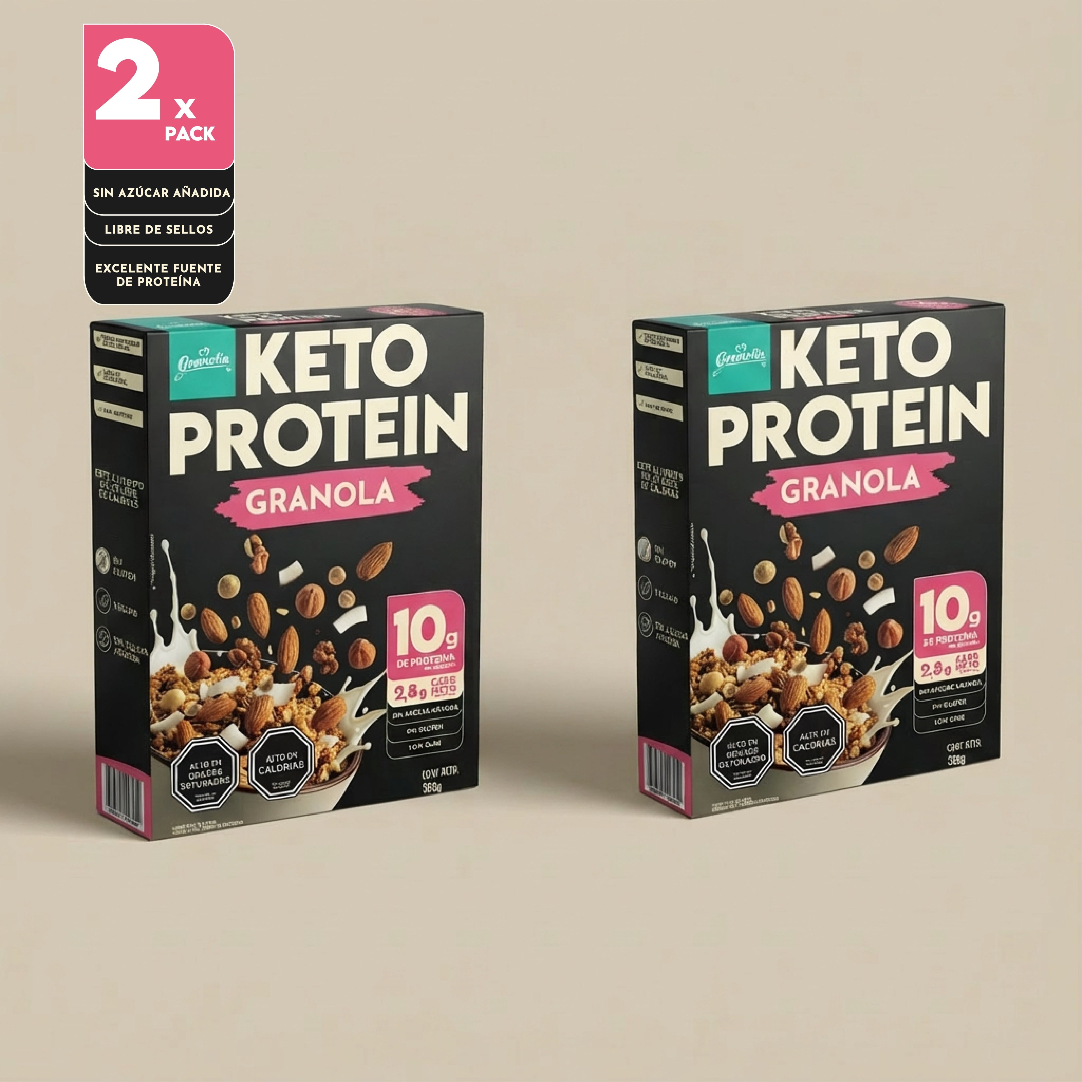 Pack 2 Granola Keto Protein 300 g