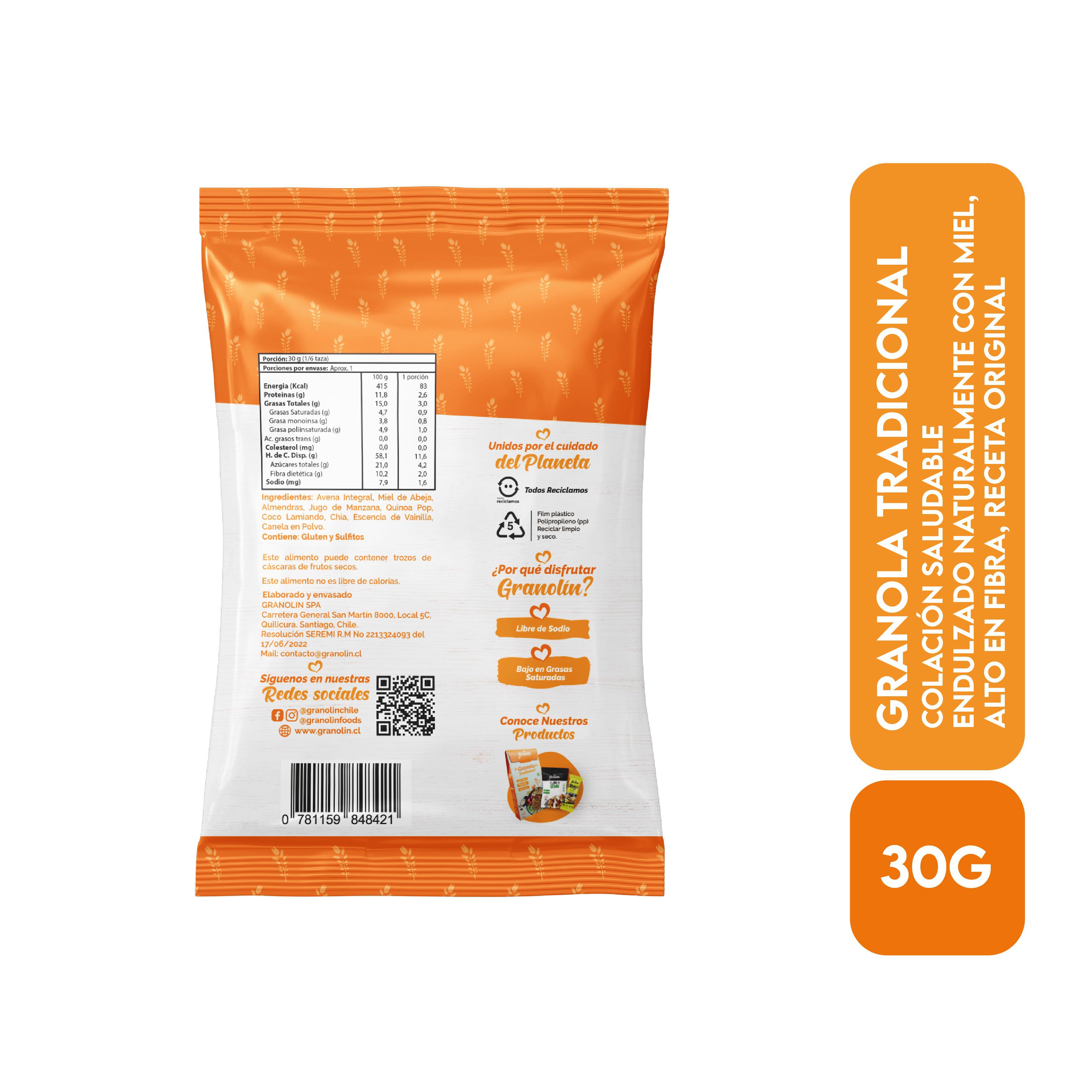 GRANOLA TRADICIONAL 30g | 24unidades