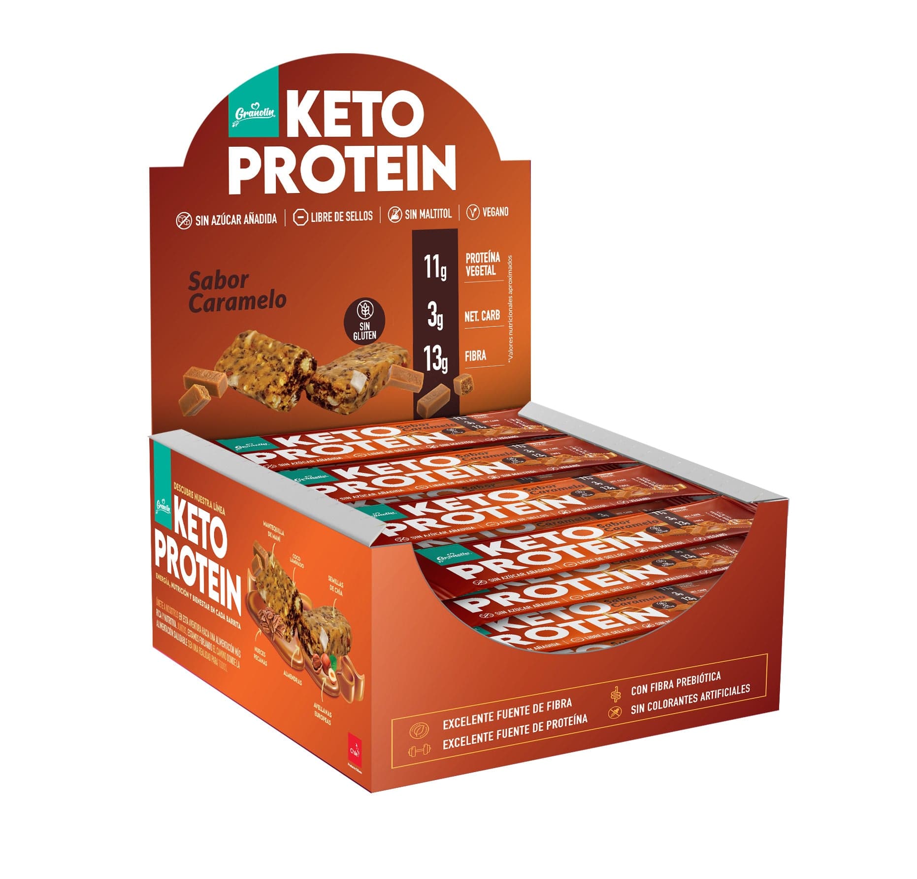 Barritas Keto Protein Caramelo | 16 und