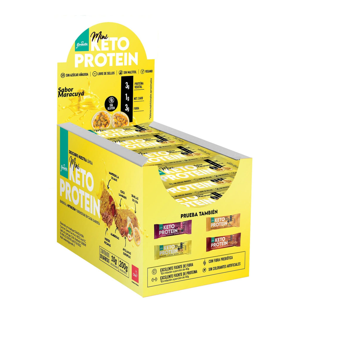 Mini Barritas Keto Protein Maracuyá | 20 und
