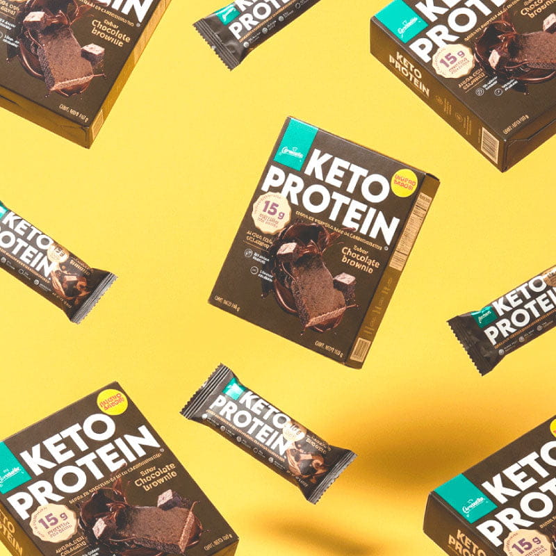 Pack Keto Protein 4 un | 16 Barritas Sabor Chocolate Brownie