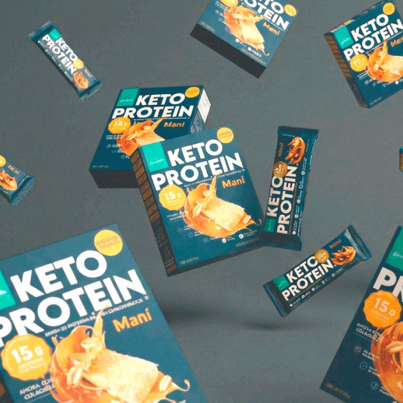 Pack Keto Protein 8 un | 32 Barritas Sabor Maní
