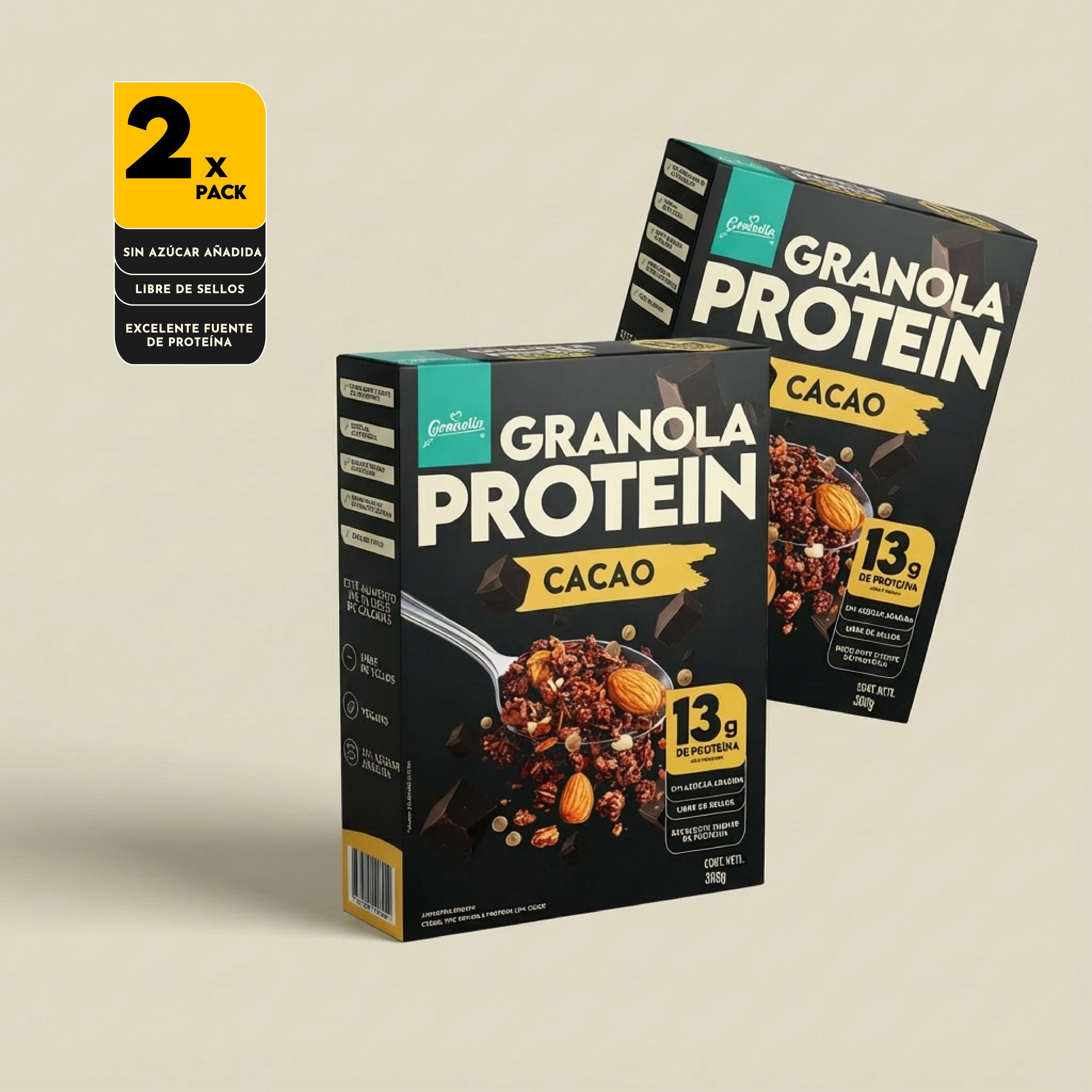Pack 2 Granola Protein Cacao 300 g