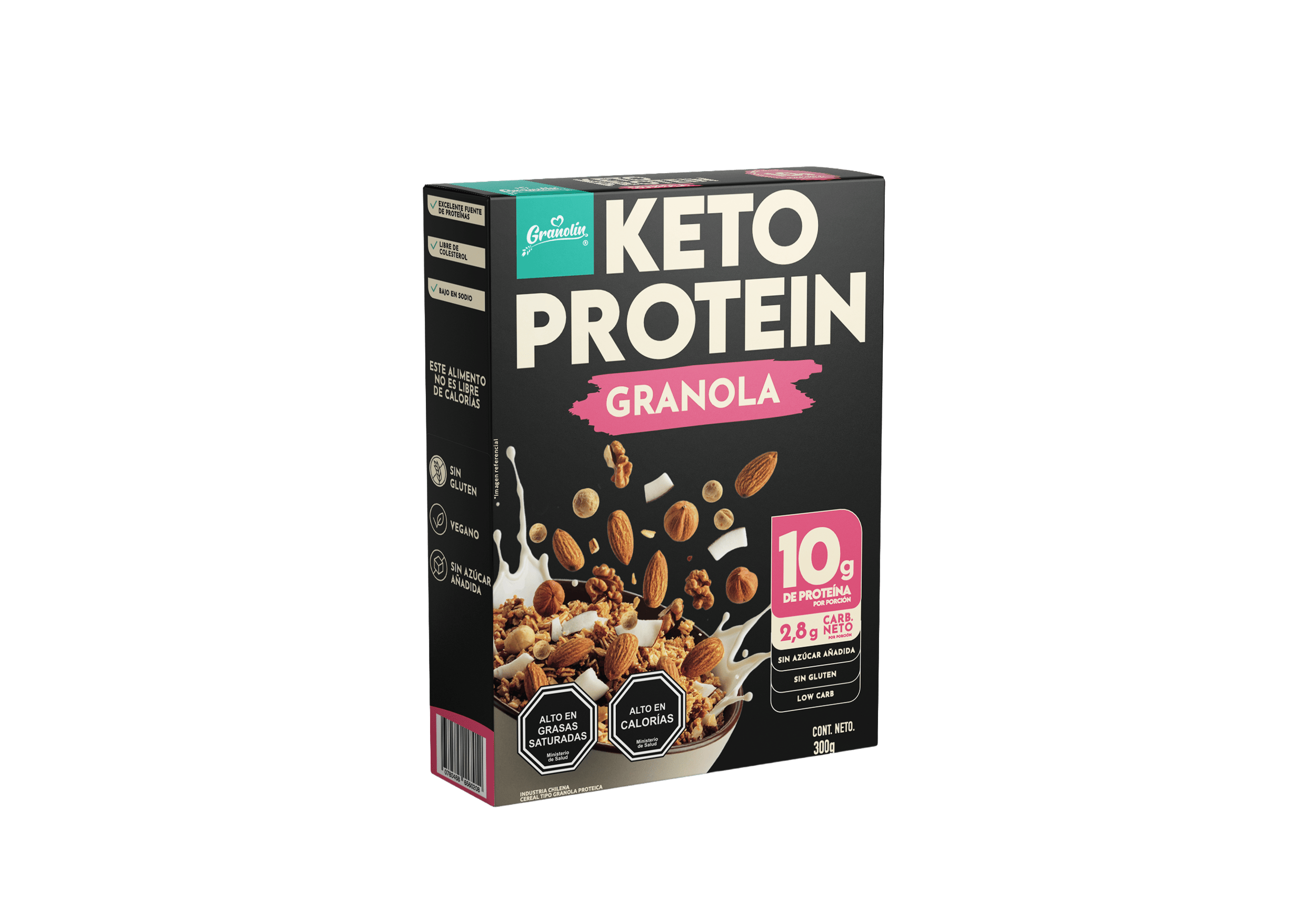Granola Keto Protein 300 g con 10 gramos de proteína por porción